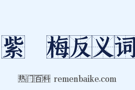 紫蔕梅反义词是什么意思的图片